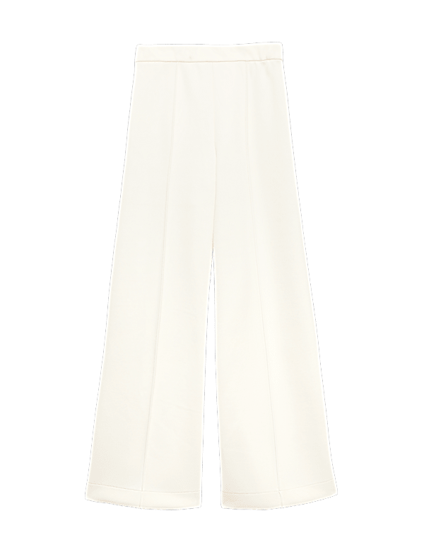 Premium Jersey Seam Detail Wide Leg Trousers