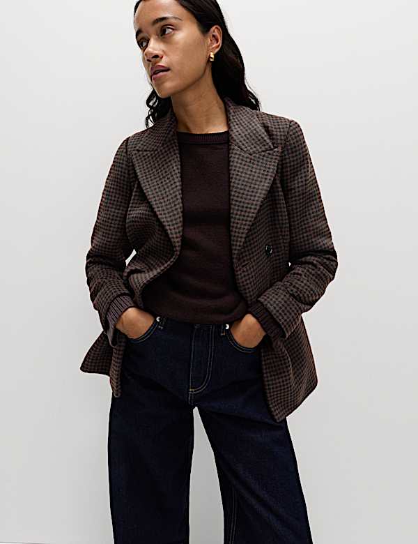 ז'קט בדוגמת משבצות זעירות - IL