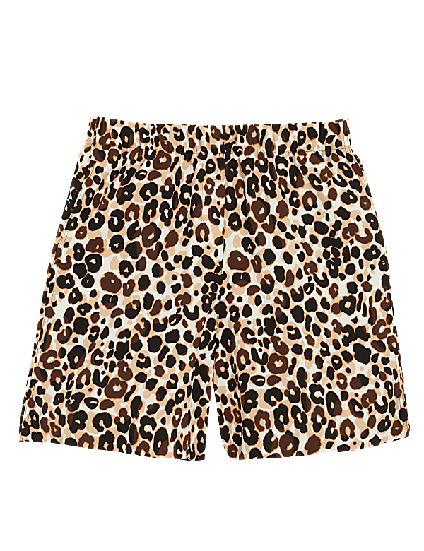 Animal Print High Waisted Shorts
