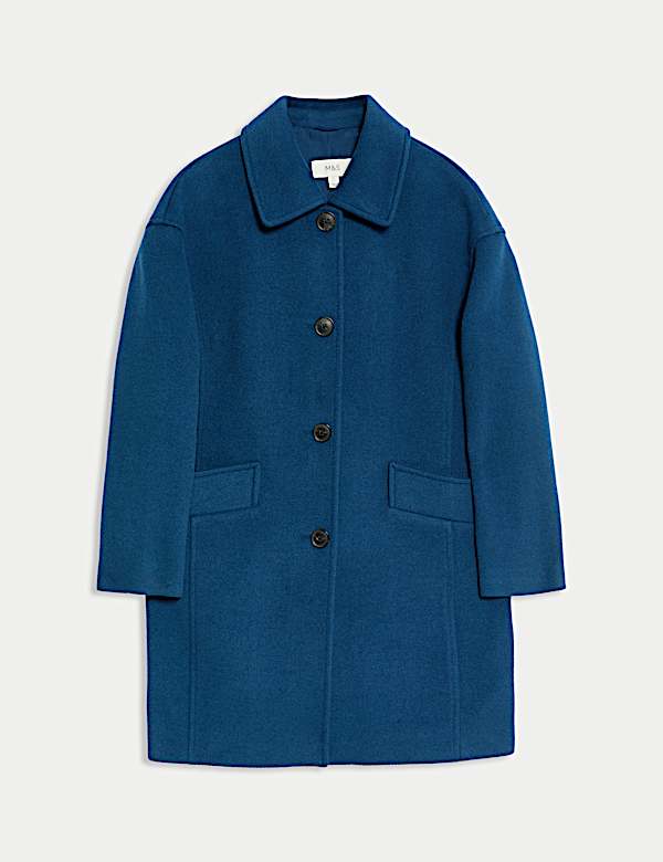 Twill Single Breasted Collared Coat - LU