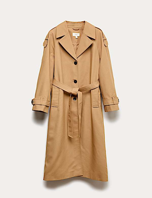 Cotton Rich Belted Longline Trench Coat - CZ