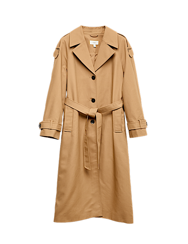 Cotton Rich Belted Longline Trench Coat