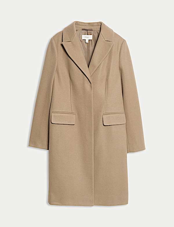 Darted Revere Collar Longline Coat - KG