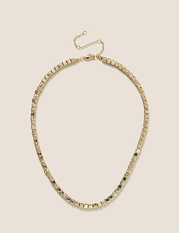 Cube Chain Necklace  - GR