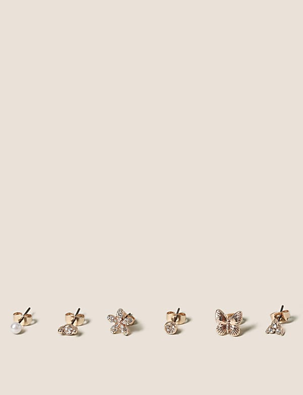 6 pk Stud Earring Set - ID
