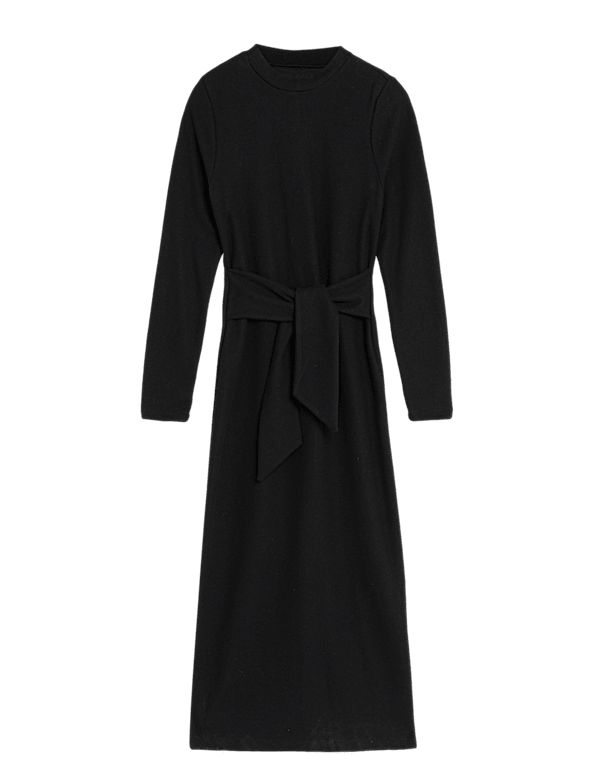 Tie Front Midi Shift Dress