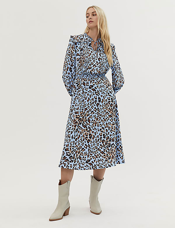 Animal print midi dress marks and spencer sales