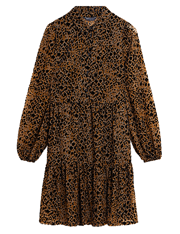 Animal Print Mini Tiered Dress