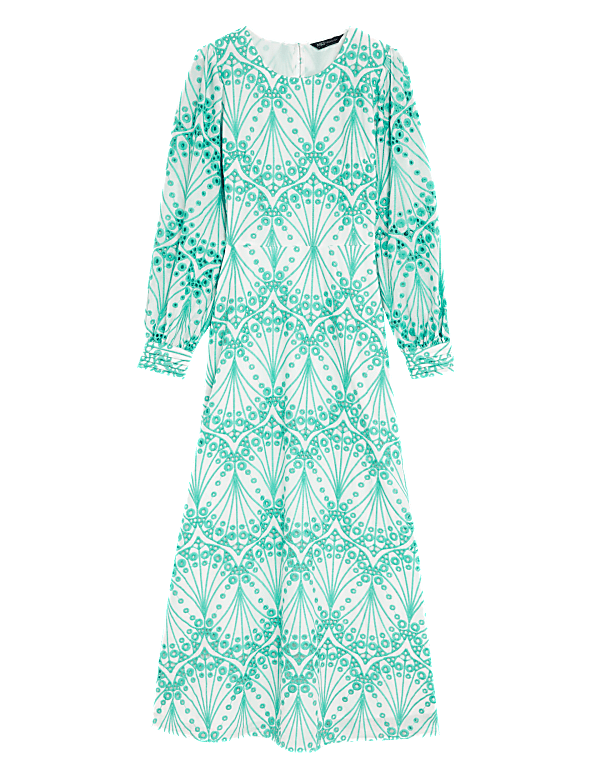 Pure Cotton Broderie Midaxi Tea Dress