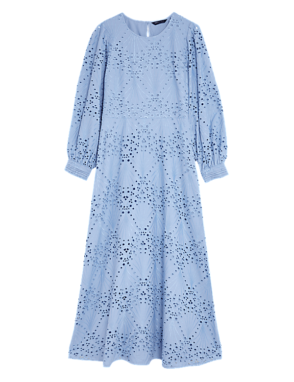 Pure Cotton Broderie Midaxi Tea Dress