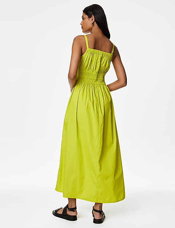 Smocked Strappy Midaxi Dress