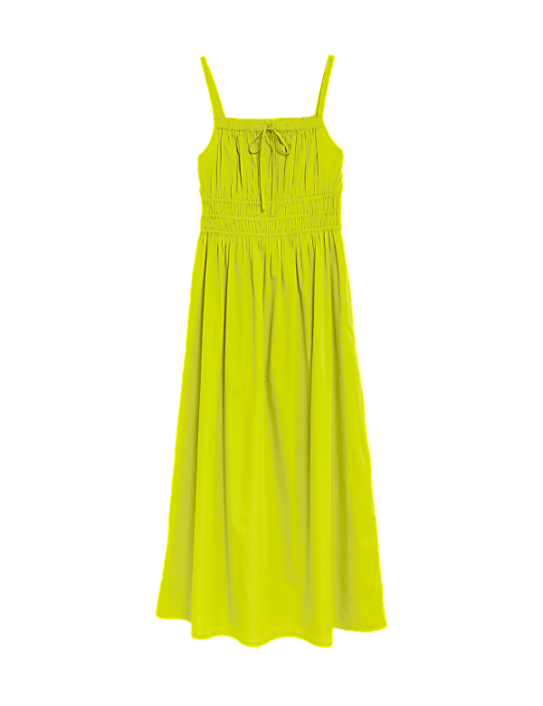 Smocked Strappy Midaxi Dress