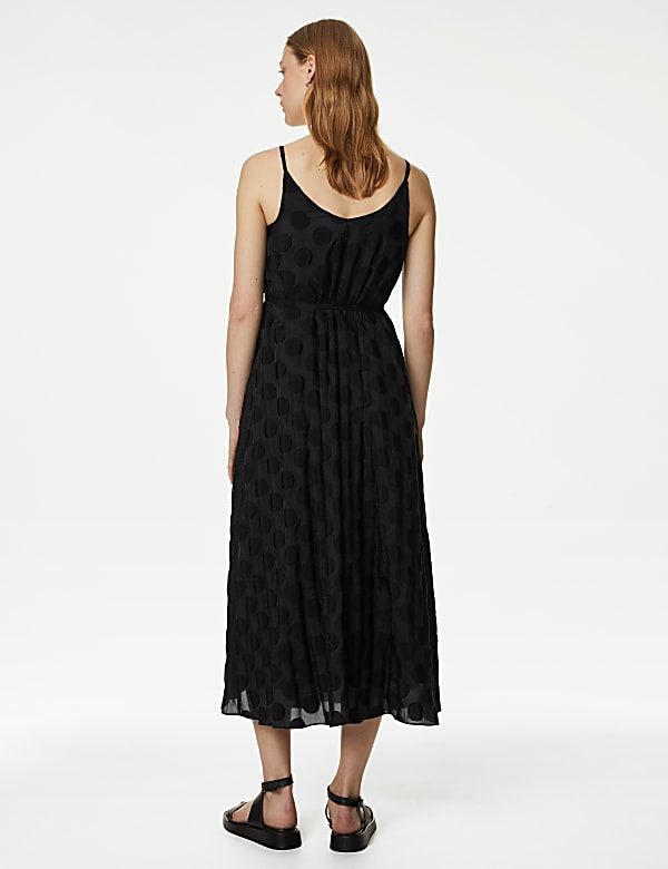 Jacquard V-Neck Midaxi Cami Dress