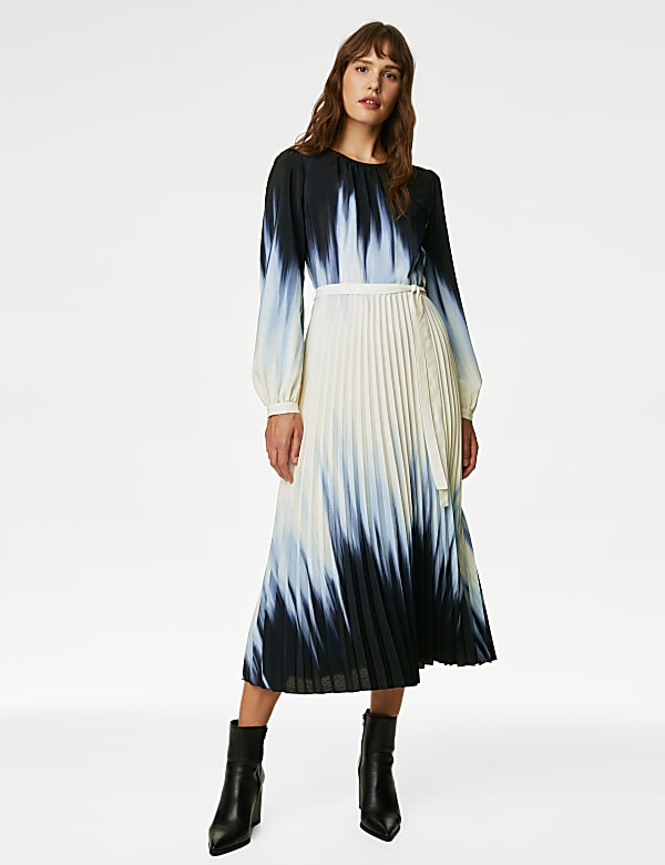 Marks and spencer pleated dress 2025