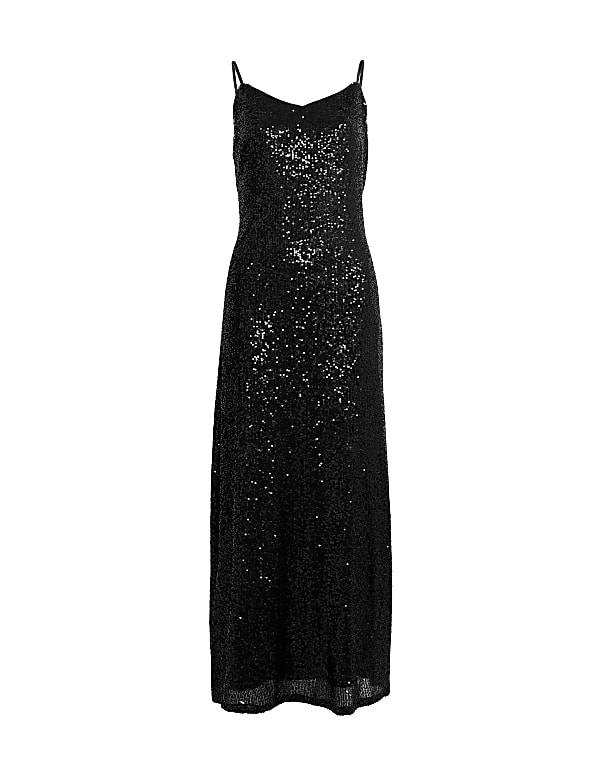 Sequin V-Neck Midaxi Cami Dress