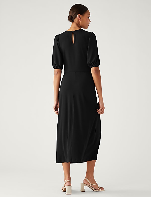 Jersey Round Neck Midi Tea Dress