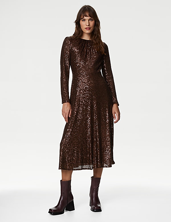 Marks and spencer sequin dress clearance