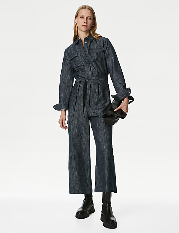 Denim Utility Jumpsuit BLACK DENIM Jumpsuits M S IL