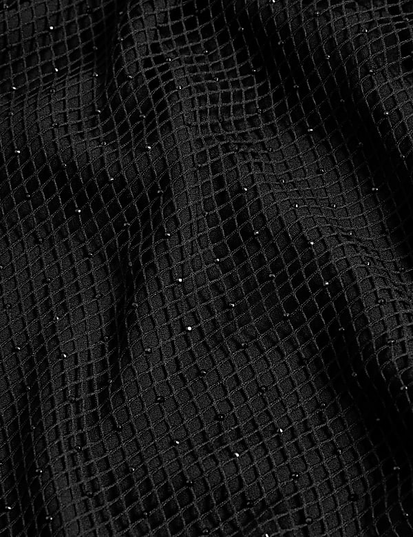 Sparkly Mesh Midi Column Dress
