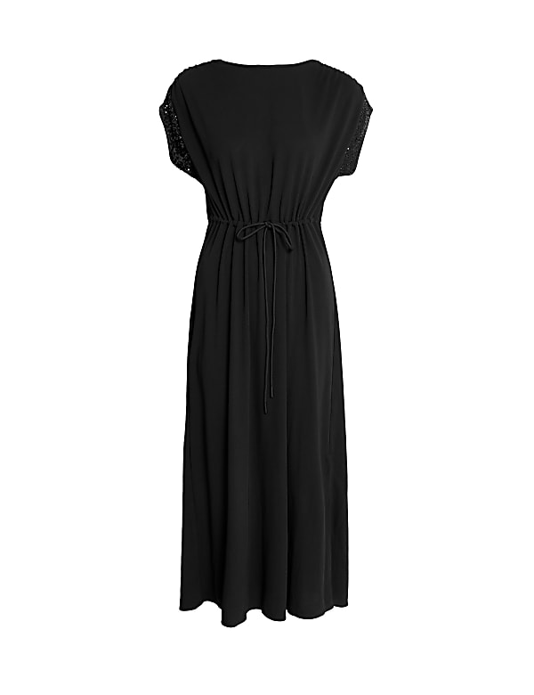 Sequin Embellished Midi Waisted Dress
