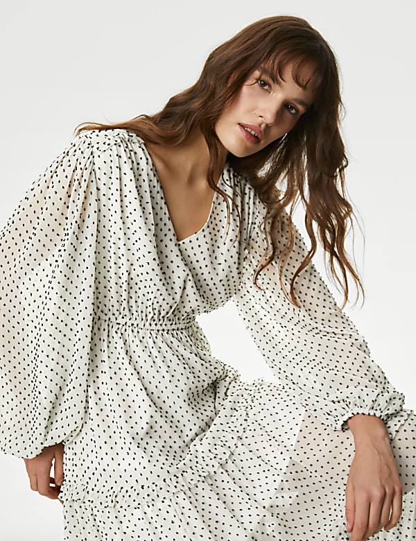 Polka dot dress m&s top