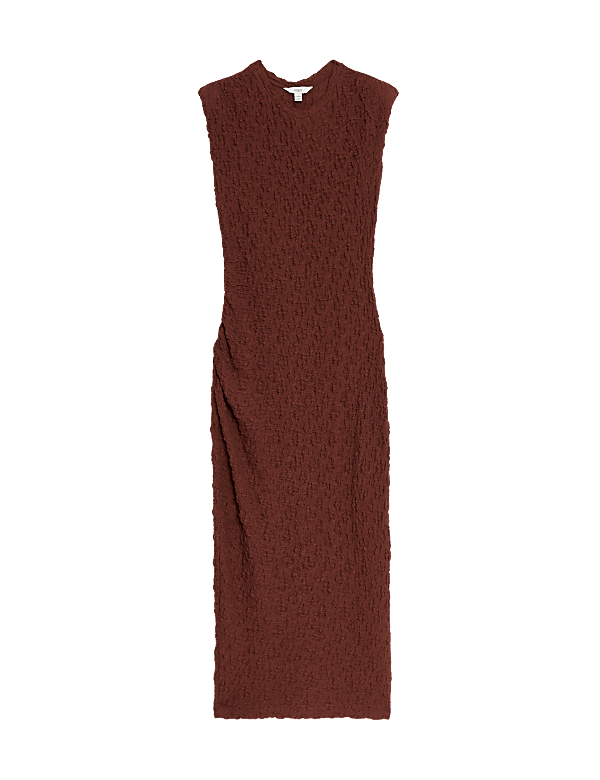 Cotton Rich Textured Midaxi Bodycon Dress
