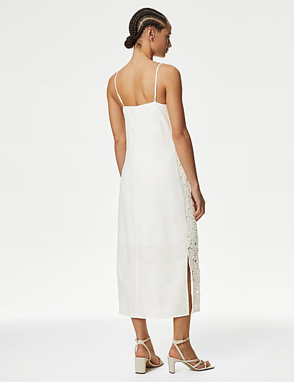 Cotton Rich Embroidered Square Neck Dress