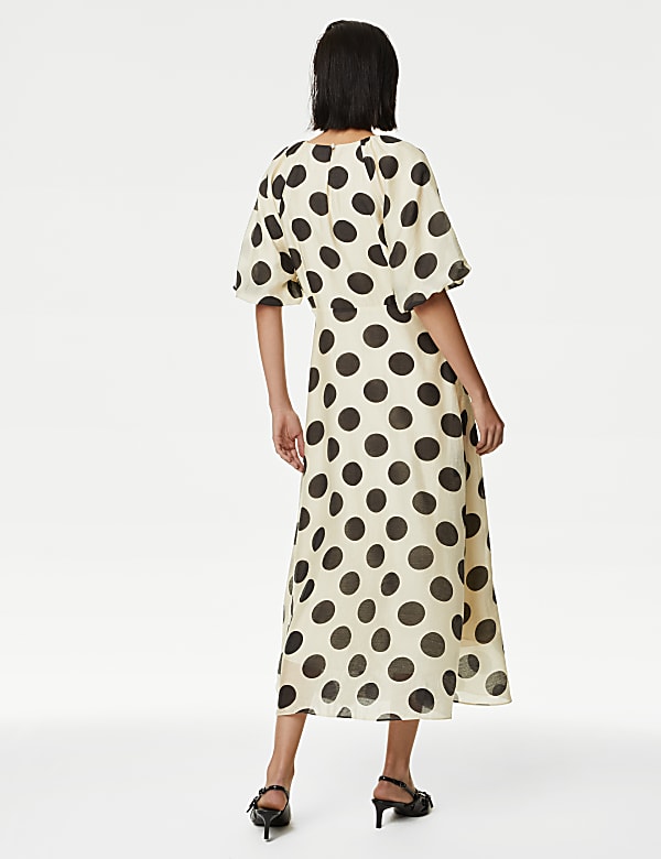 Lyocell™ Rich Spot Midaxi Waisted Dress - LU