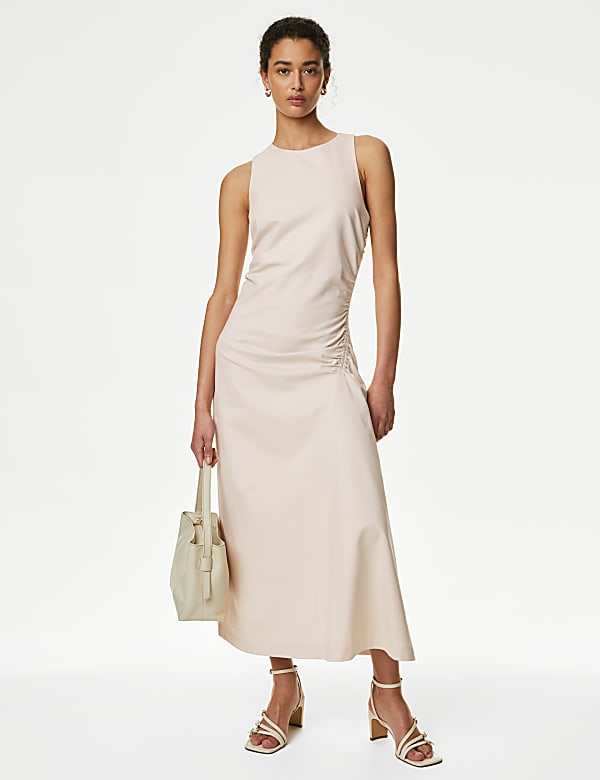 Jersey Ruched Midaxi Bodycon Dress