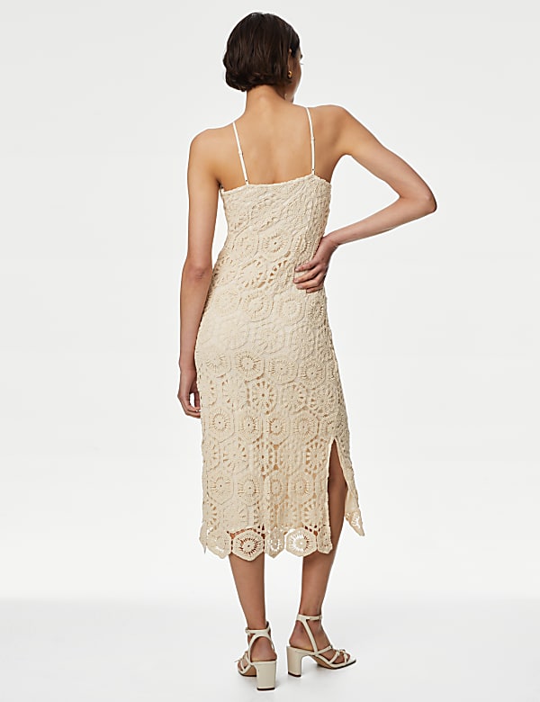Cotton Rich Textured Midaxi Slip Dress