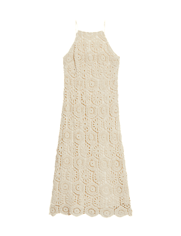 Cotton Rich Textured Midaxi Slip Dress