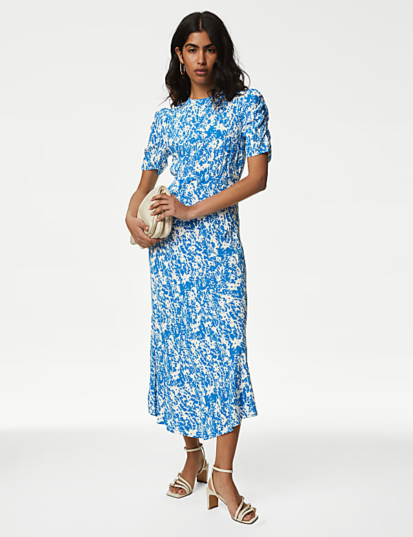 Printed Midaxi Tea Dress - HR