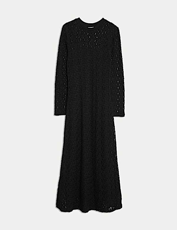 Jersey Knitted Lace Midaxi Dress - MX