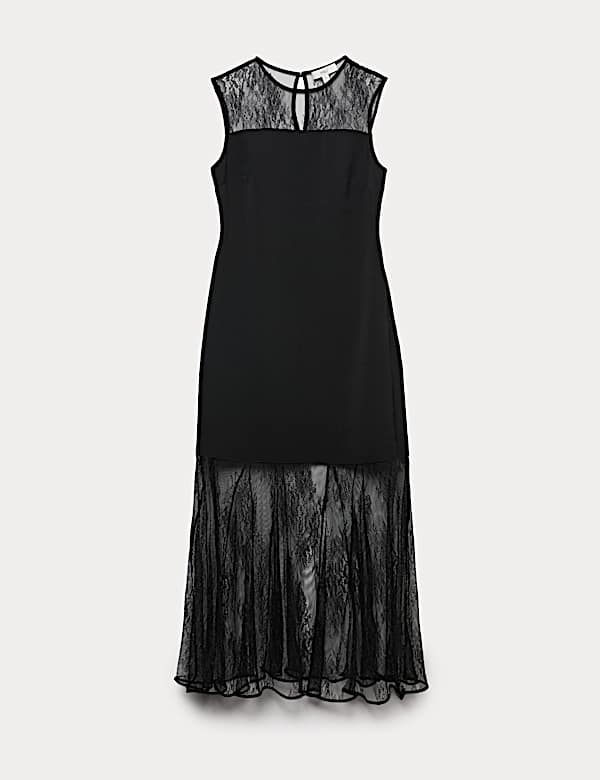 Sheer Lace Midaxi Dress - NZ