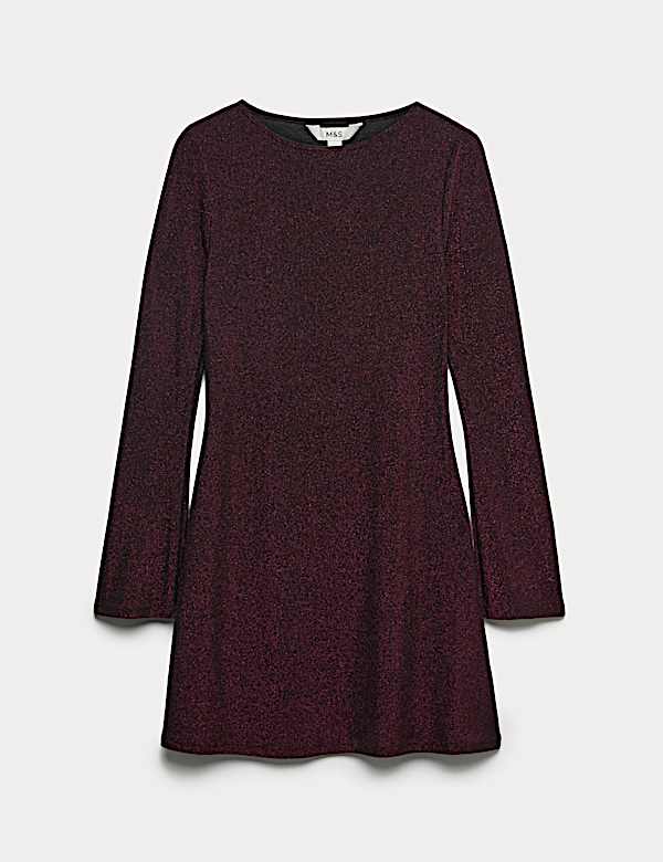 Metallic Mini Shift Dress - IL