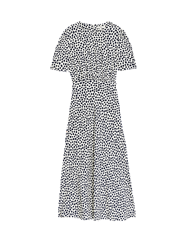 Printed Puff Sleeve Midaxi Tea Dress