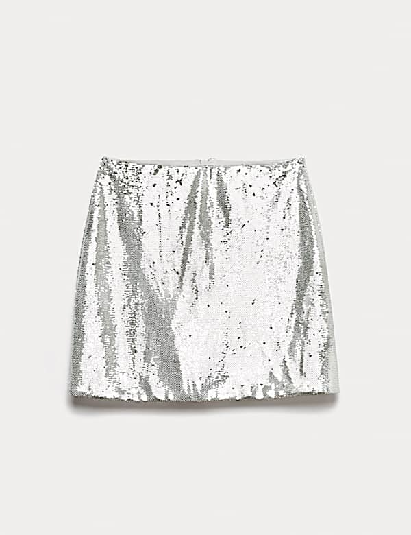 Sequin Mini A-Line Skirt - JO