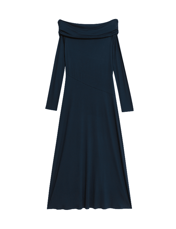 Jersey Bardot Midaxi Column Dress