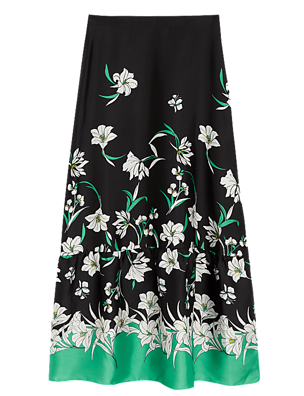 Floral Midaxi A-Line Skirt
