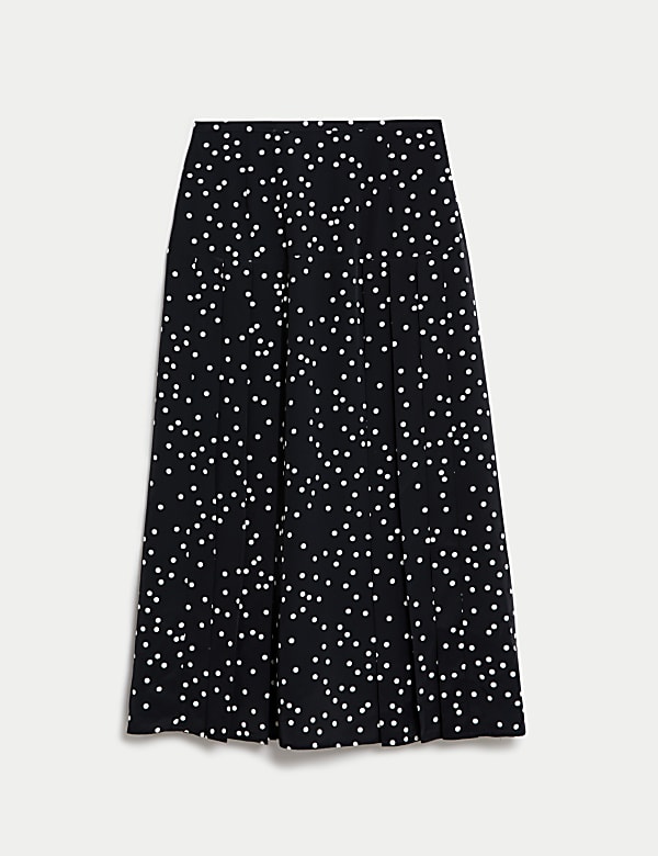 Polka dot pleated skirt top