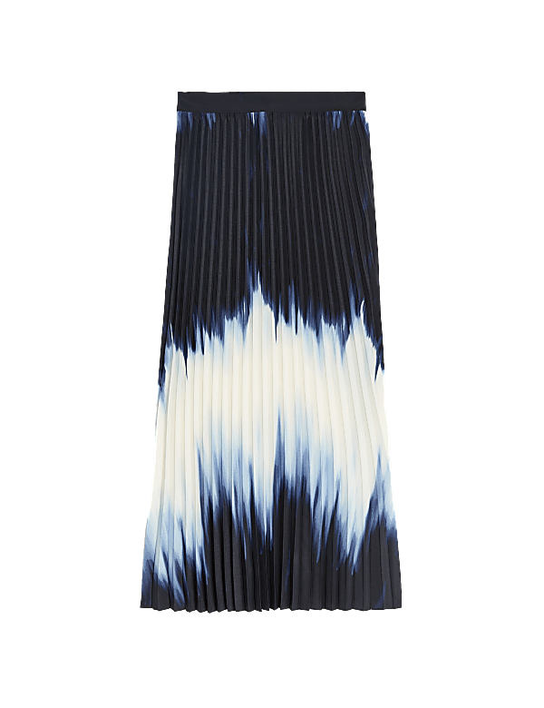 Ombre Pleated Midaxi Skirt
