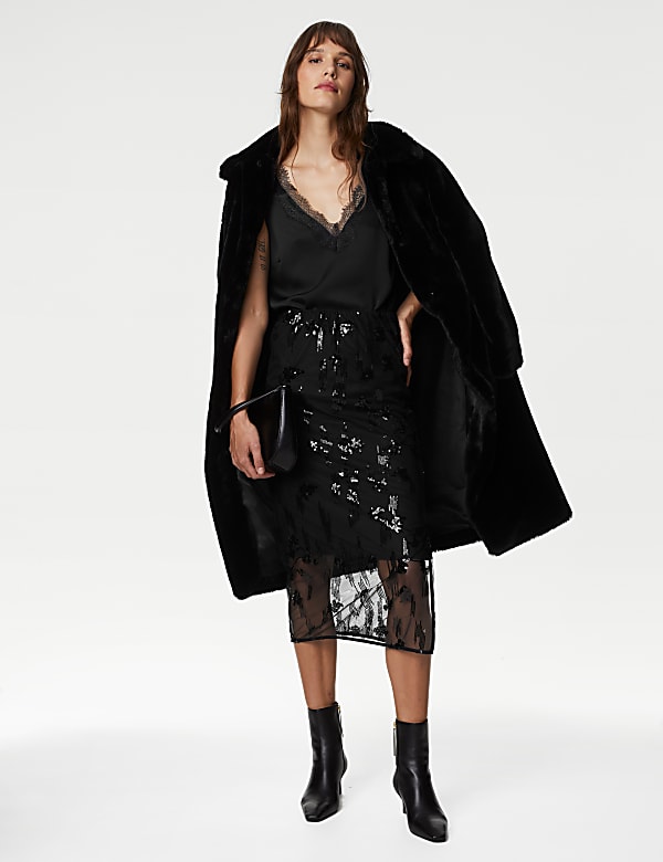 Sequin Midaxi Pencil Skirt