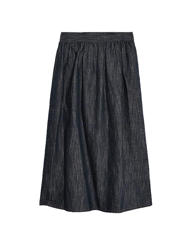 Denim Midaxi Circle Skirt