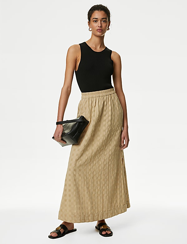 Beige skirt maxi top