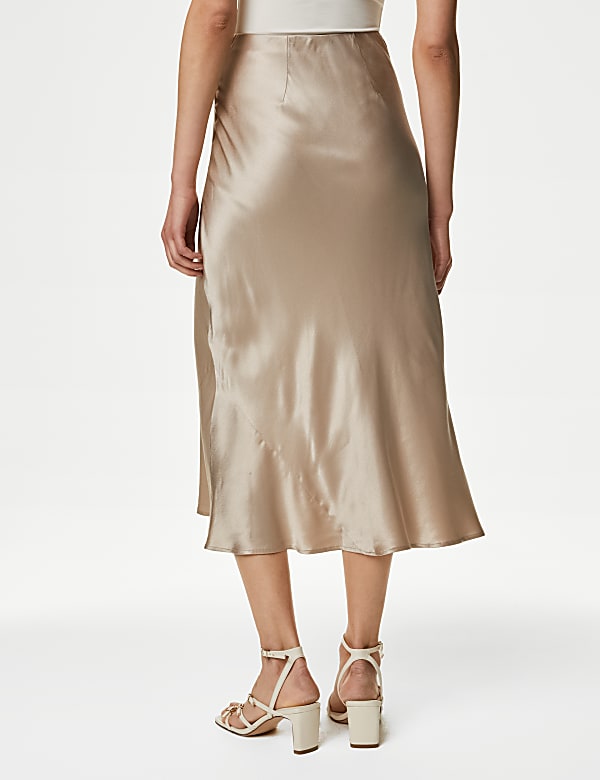 Jupe midi en satin - LU