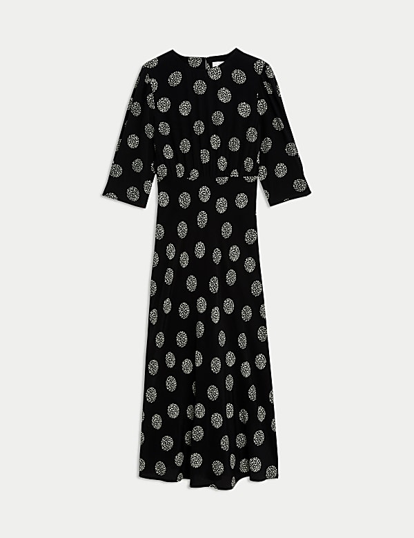 Printed Round Neck Midaxi Column Dress - PL