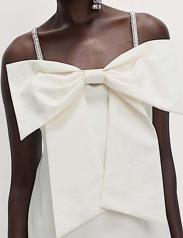 Robe coupe courte ornée d'un détail nœud - CH