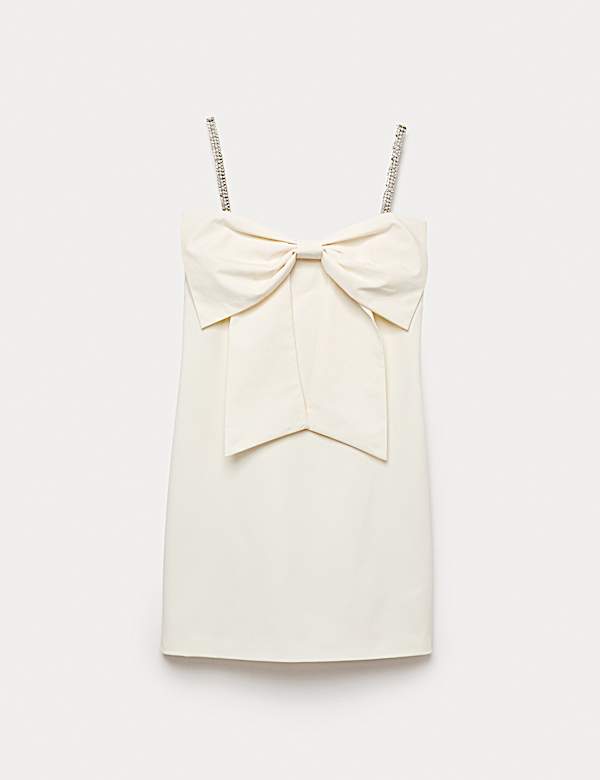 Robe coupe courte ornée d'un détail nœud - CH