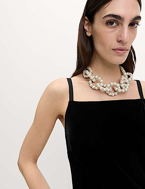 Sheer Square Neck Midaxi Slip Dress - KG