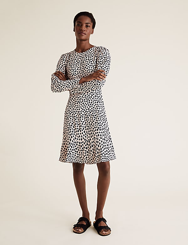 Ditsy Floral Puff Sleeve Mini Tea Dress